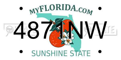 4871NW Florida License Plate