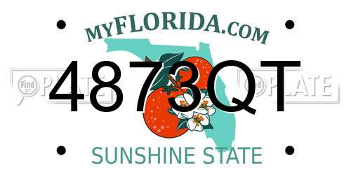 4873QT Florida License Plate