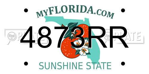 4873RR Florida License Plate