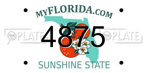 4875 Florida License Plate