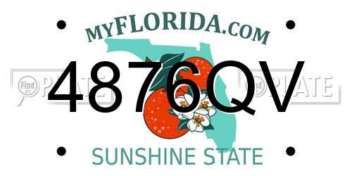 4876QV Florida License Plate
