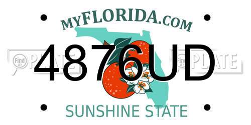 4876UD Florida License Plate