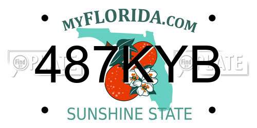 487KYB Florida License Plate