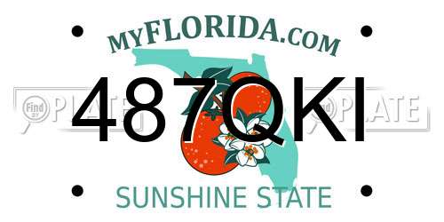 487QKI Florida License Plate