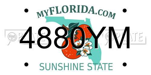 4880YM Florida License Plate