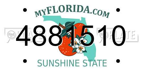 4881510 Florida License Plate