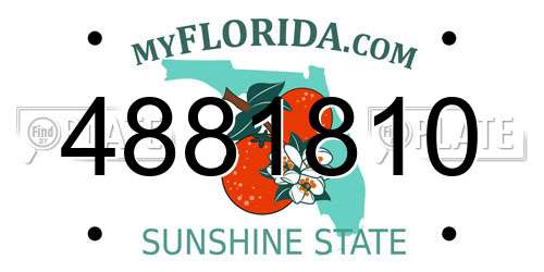 4881810 Florida License Plate