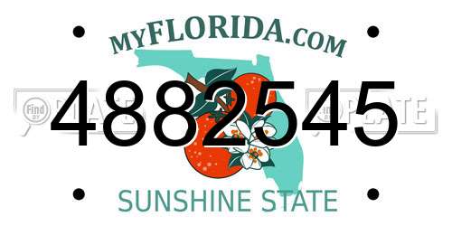 4882545 Florida License Plate