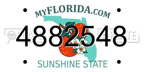4882548 Florida License Plate