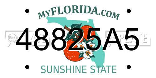 48825A5 Florida License Plate