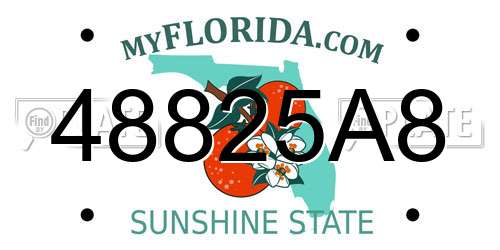 48825A8 Florida License Plate