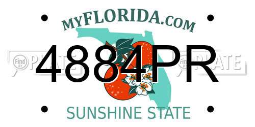 4884PR Florida License Plate
