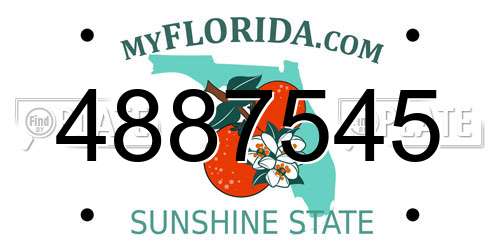 4887545 Florida License Plate