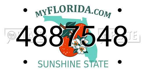 4887548 Florida License Plate