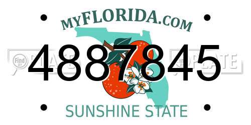 4887845 Florida License Plate