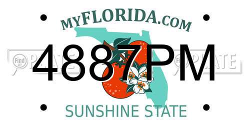 4887PM Florida License Plate