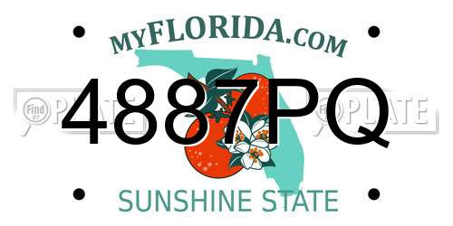 4887PQ Florida License Plate