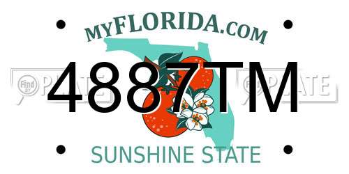 4887TM Florida License Plate