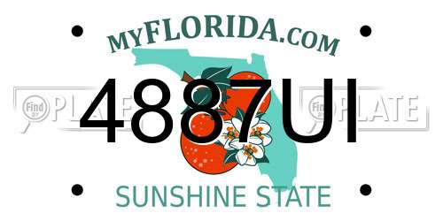 4887UI Florida License Plate