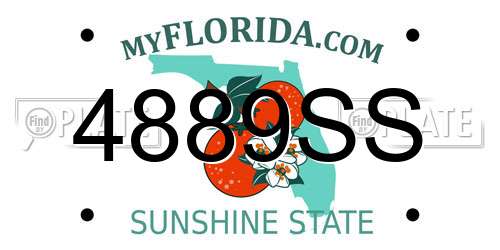 4889SS Florida License Plate