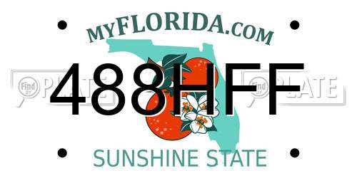 488HFF Florida License Plate