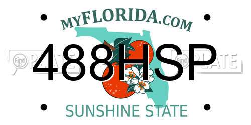 488HSP Florida License Plate