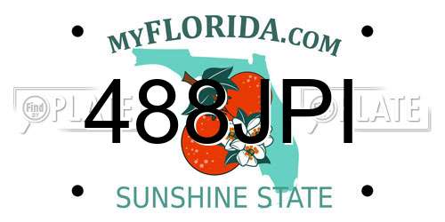 488JPI Florida License Plate
