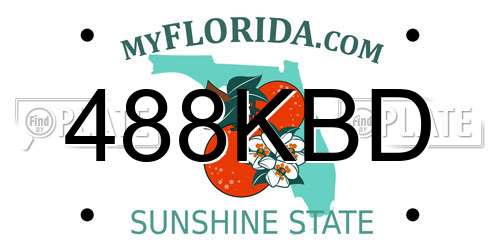 488KBD Florida License Plate