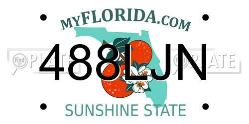 488LJN Florida License Plate