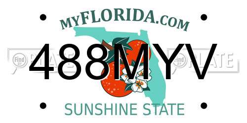 488MYV Florida License Plate