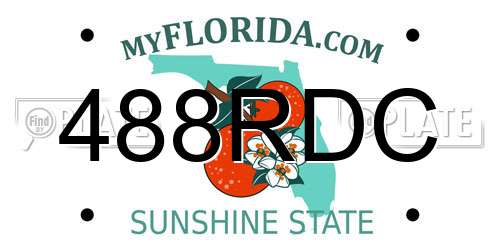 488RDC Florida License Plate