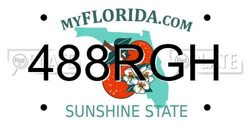 488RGH Florida License Plate