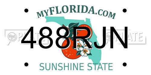 488RJN Florida License Plate
