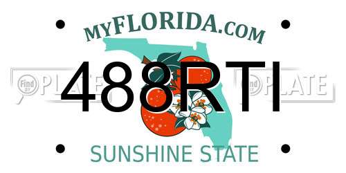 488RTI Florida License Plate
