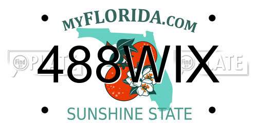 488WIX Florida License Plate