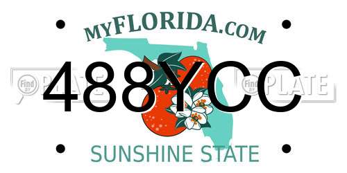 488YCC Florida License Plate