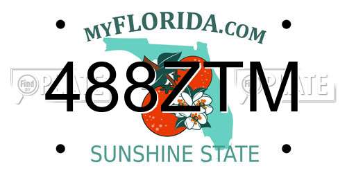 488ZTM Florida License Plate