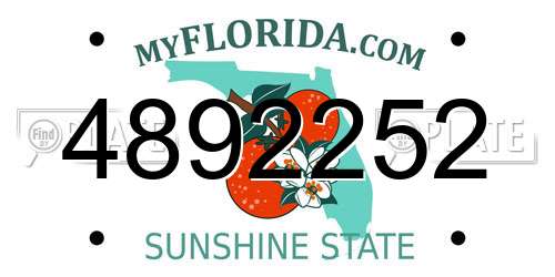 4892252 Florida License Plate