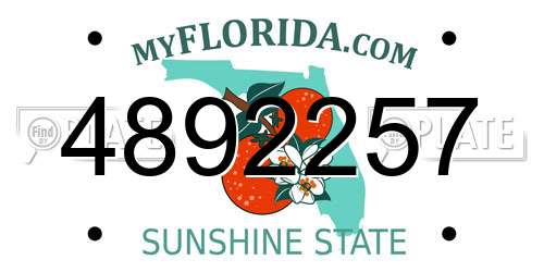 4892257 Florida License Plate