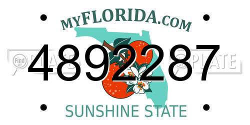 4892287 Florida License Plate