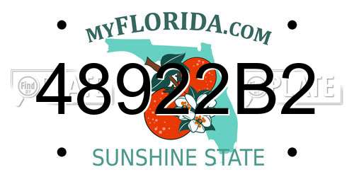 48922B2 Florida License Plate