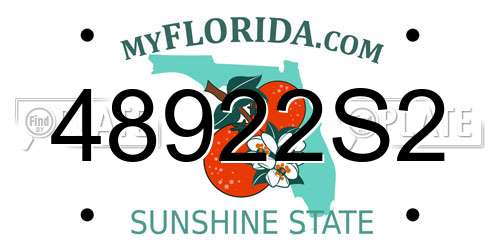48922S2 Florida License Plate
