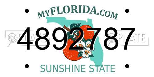4892787 Florida License Plate