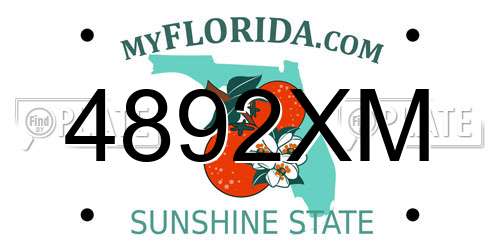 4892XM Florida License Plate