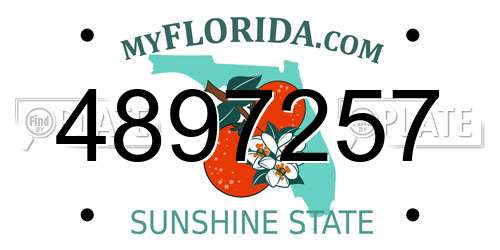 4897257 Florida License Plate