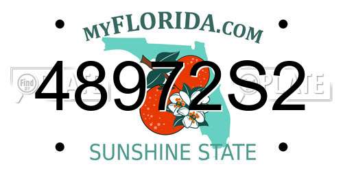 48972S2 Florida License Plate
