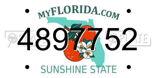 4897752 Florida License Plate