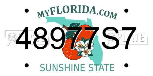 48977S7 Florida License Plate