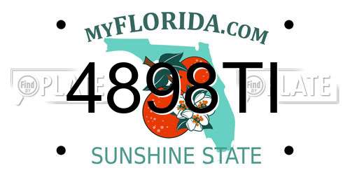 4898TI Florida License Plate