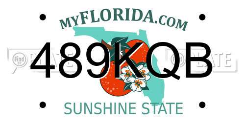 489KQB Florida License Plate